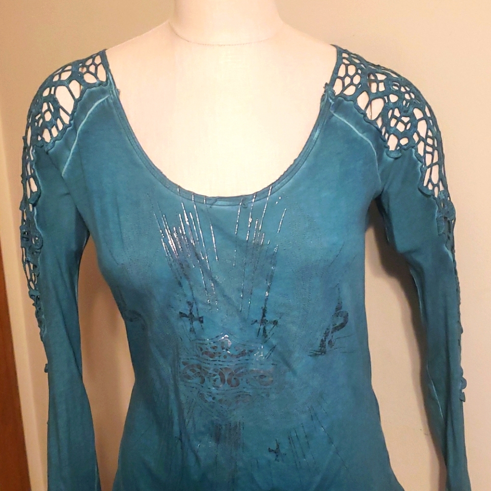 Harley davidson women long sleeve teal